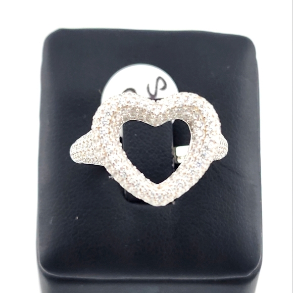 Jewelry - Elegant 925 Sterling Silver Heart Ring – Polished & Chic Design